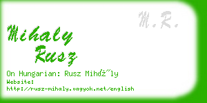 mihaly rusz business card